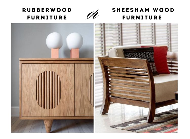 Choosing between rubberwood and sheesham wood furniture in home interior