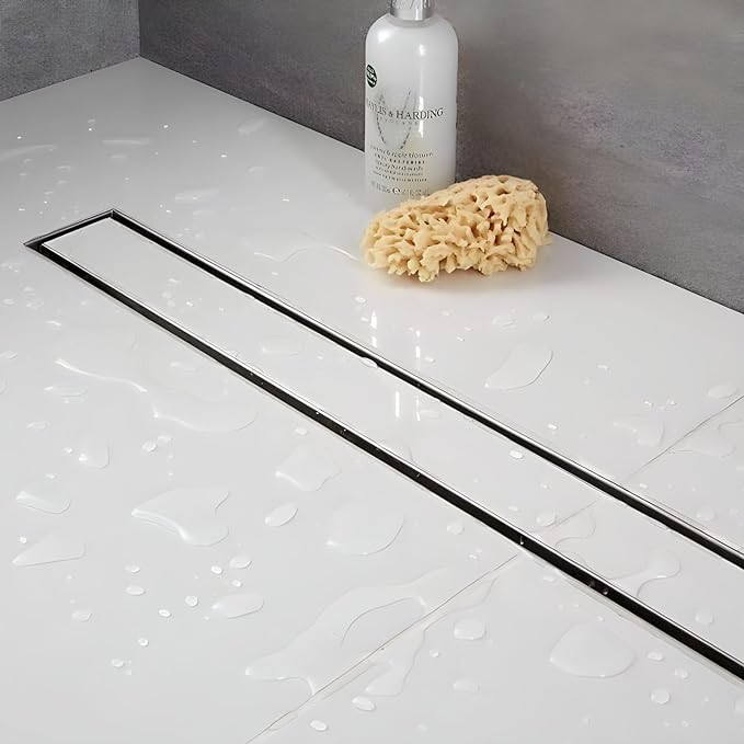 Tile Insert Drain 18”x4” Bathroom Floor Water Drainer