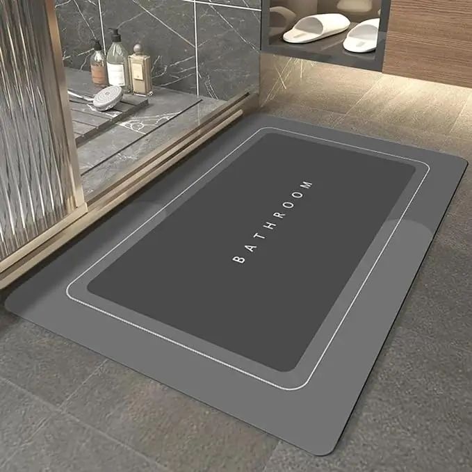 Rylan Bathroom Mat, Door mat Door Mat, Rubber Non-Slip Quick Dry Rugs Fit Under Door