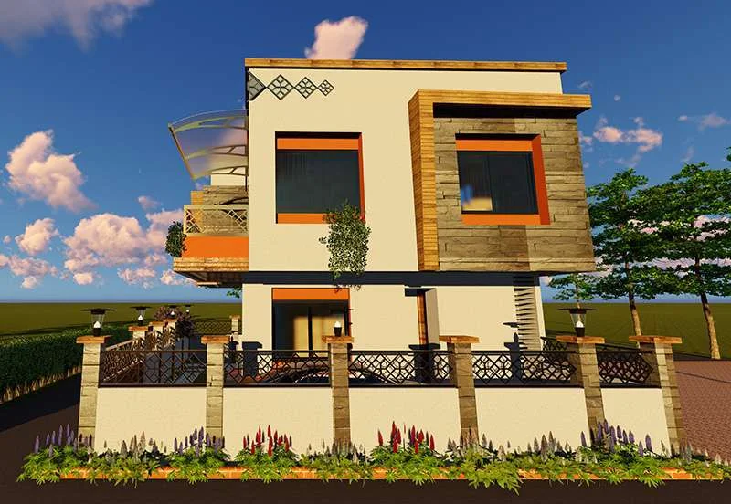 Low Cost Bungalow house Design in Ambajogai, Latur