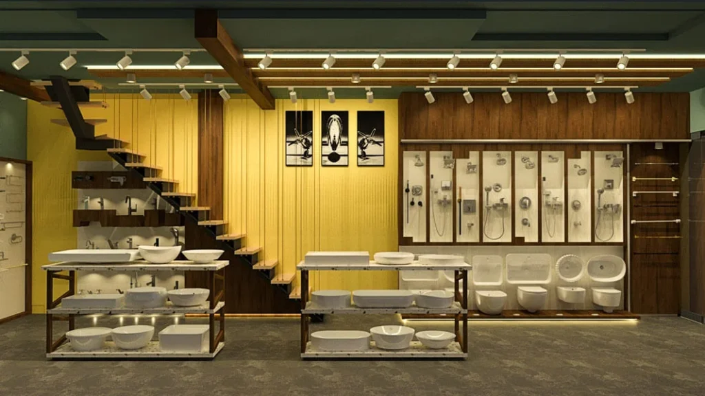 Hardware sanitary cp fittings retail shop interior design ground floor 2