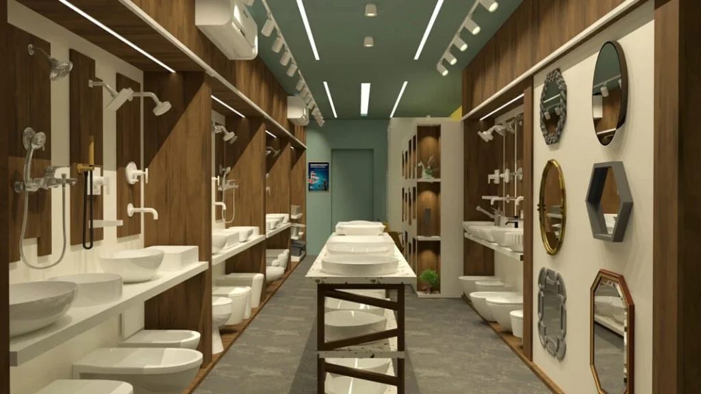 9 Hardware sanitary cp fittings retail shop interior design first floor