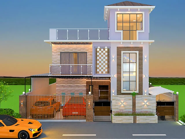 Hip Roof Bungalow (5800 sq.ft.)