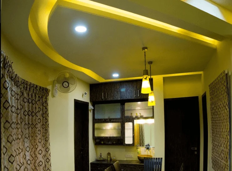 Dining area design with False ceiling design