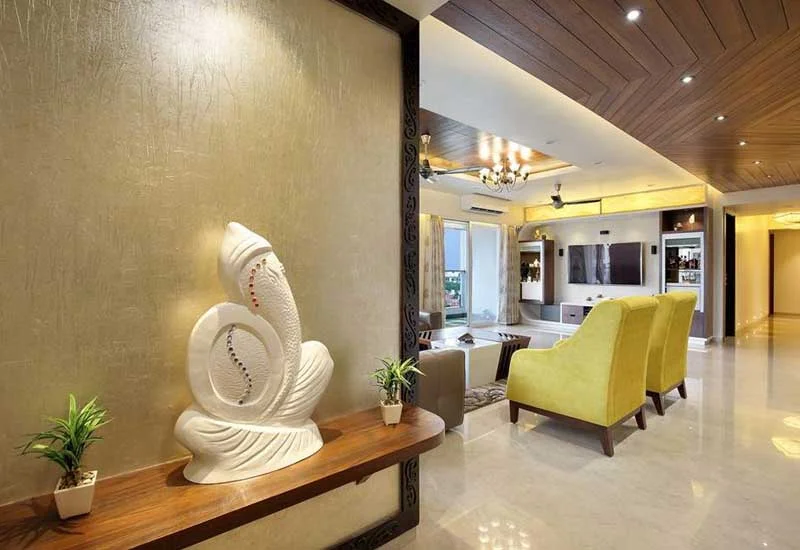 High end apartment lobby design