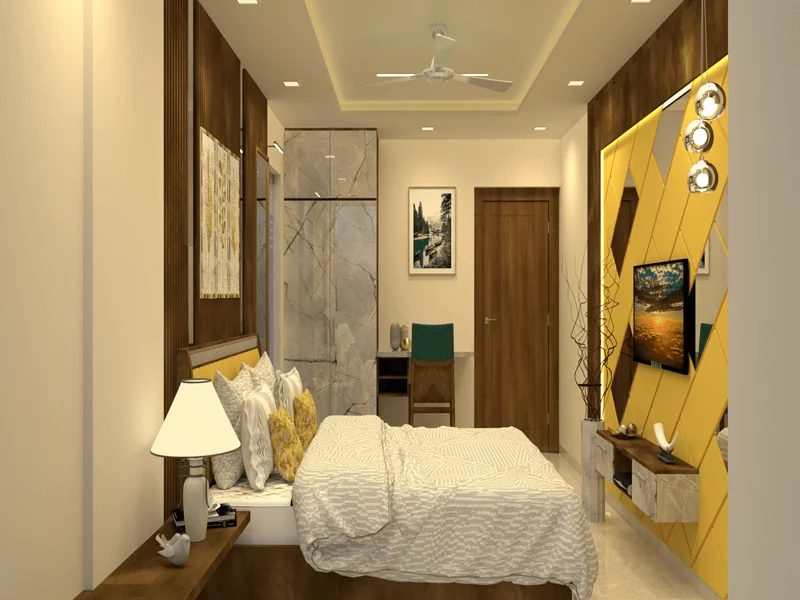 Hotel-Room-Interior-Design-with-TV-unit-and-Study-table