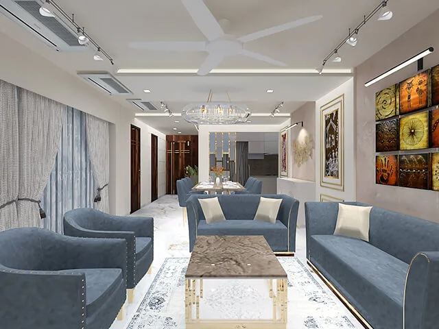 4BHK Flat Interior Design In Kharadi, Pune – “Stunning Home”