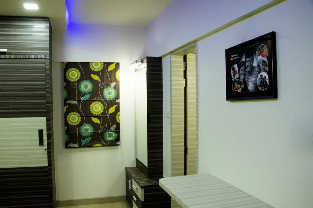 Master room Interior Design with Dressing Unit at Magarpatta Hadapsar Pune