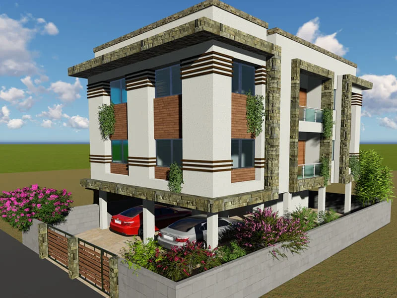 Double Floor House Design in Manjri, Pune