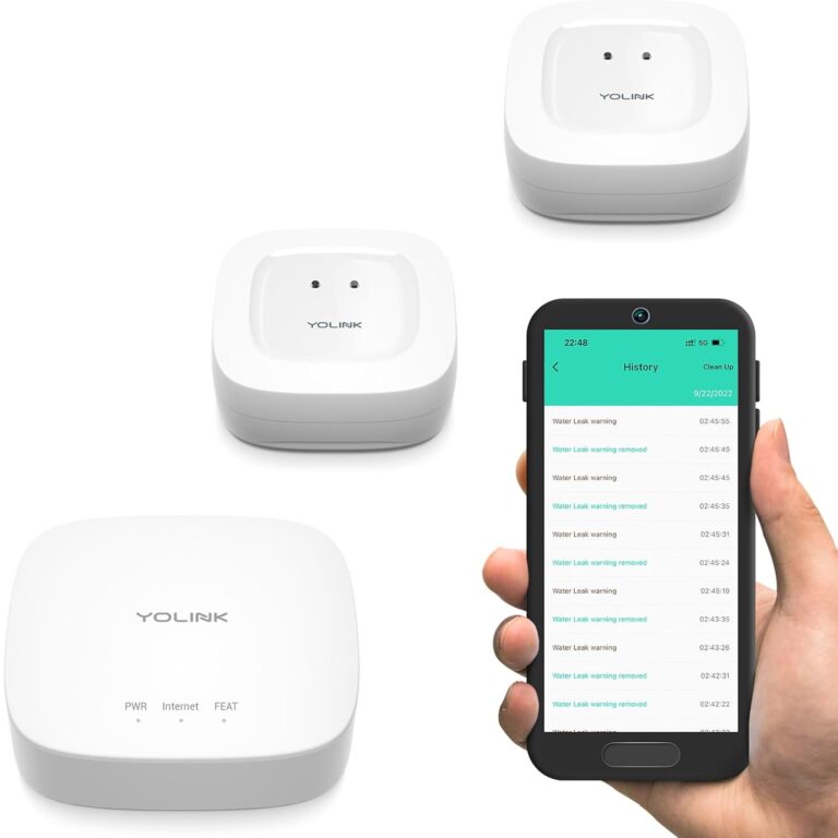 YoLink Smart Home Starter Kit: Hub & Water Leak Sensor, Set of 2, SMS/Text