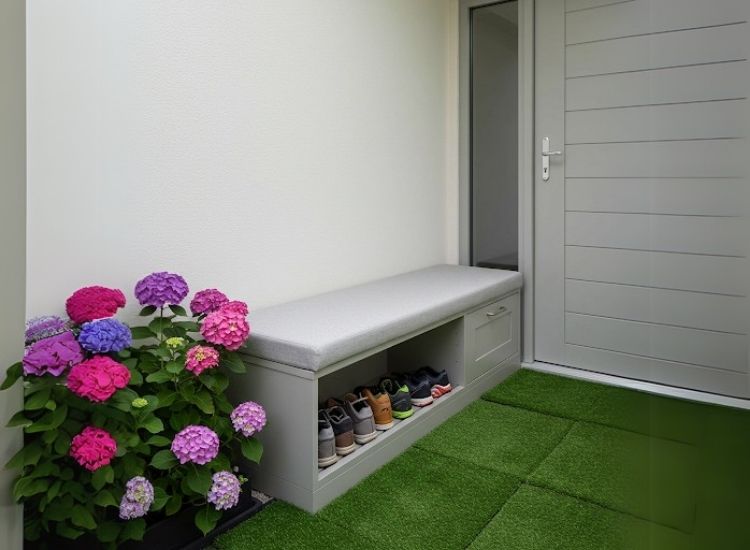 102. Porch Shoe Storage Seat Entryway Solution