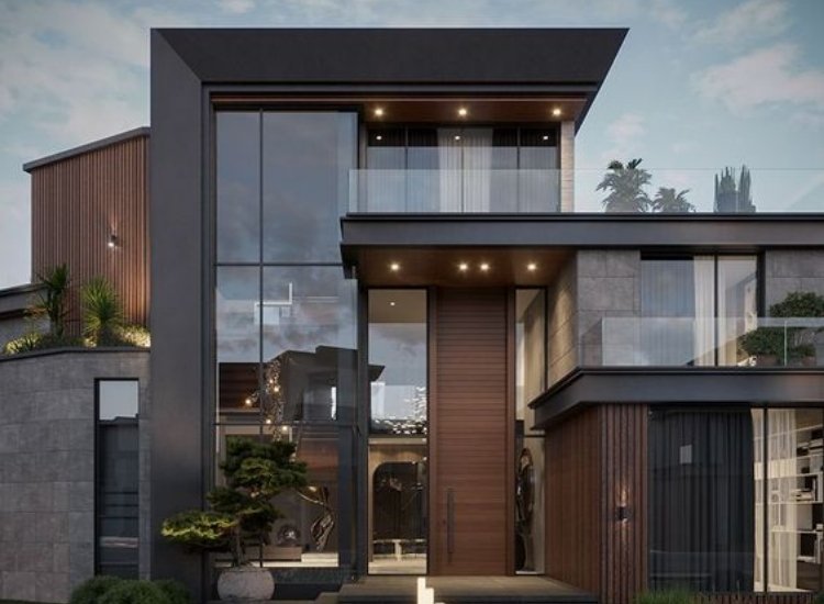 12. Glass for house front design