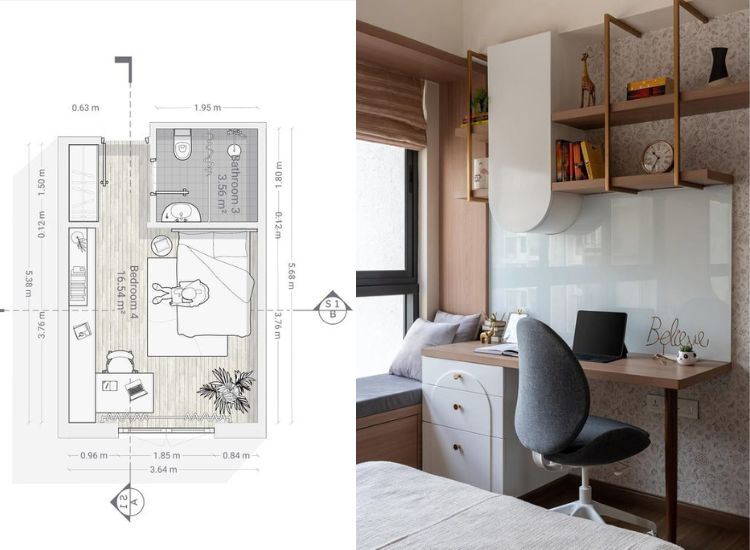 Enhance focus and success with the ideal study room placement in a 30x40 house plan east facing. Follow Vastu home plan for east facing for a productive space.