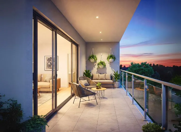 Explore a 2BHK house plan with a balcony, maximizing outdoor space for relaxation, fresh air, and a seamless indoor-outdoor living experience.