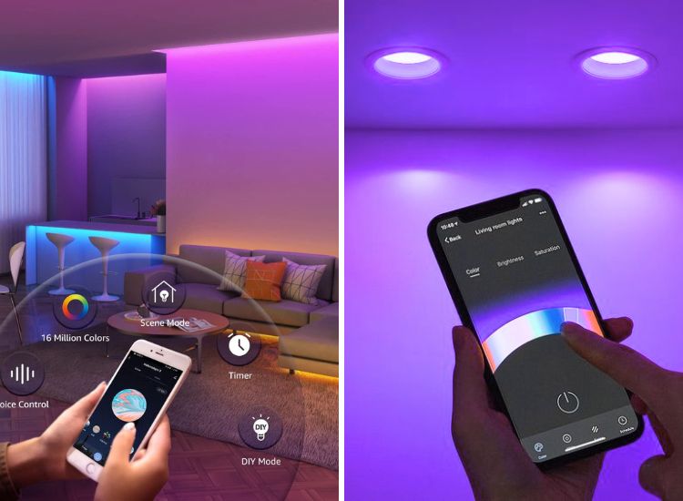 13. Lighting In A Living Room Is Remotely Controlled Through An Application In Mobile Device
