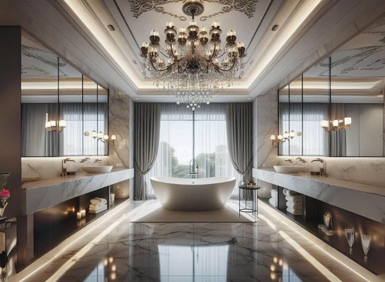 14. White And Gold Bathroom