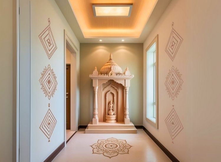 16. Vastu Mandir in Home Entrance Design