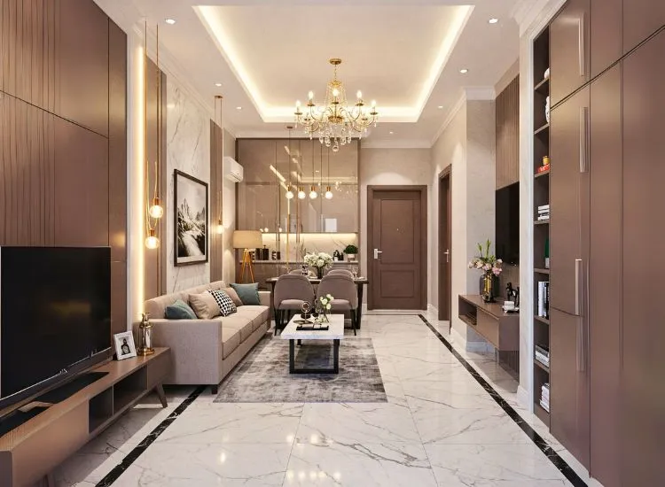 Explore luxury 2BHK house plans with modern interiors, featuring stylish décor, smart layouts, and premium finishes for an elegant living space.