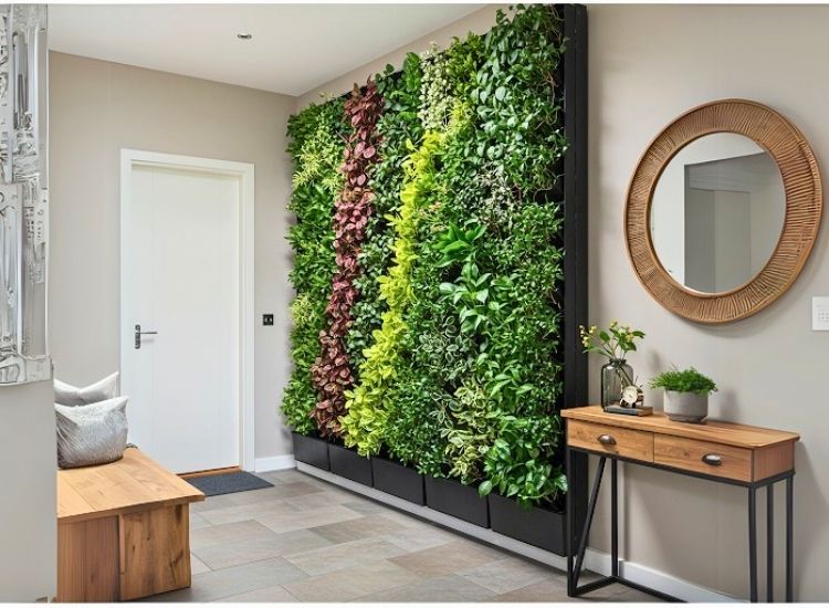 22. Indoor Vertical Garden House Entrance Design