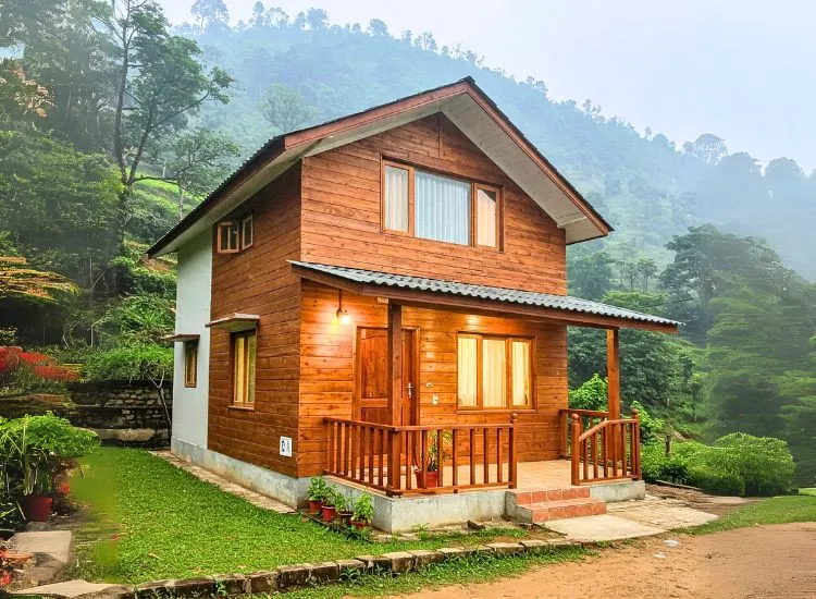 26. 2BHK House Plan For Hill Station