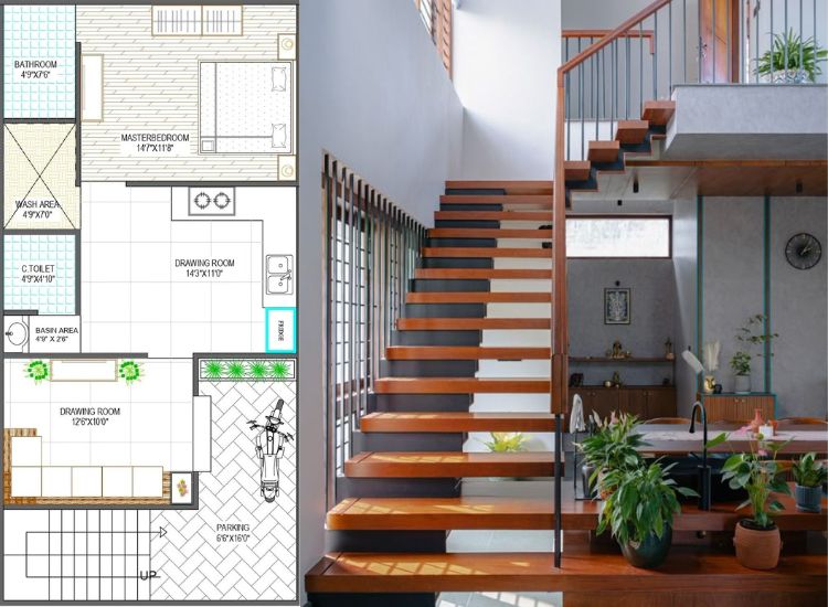 Ensure stability in your 30x40 house plan east facing with the right staircase placement. Follow Vastu home plan for east facing to maintain balance and harmony in your home.