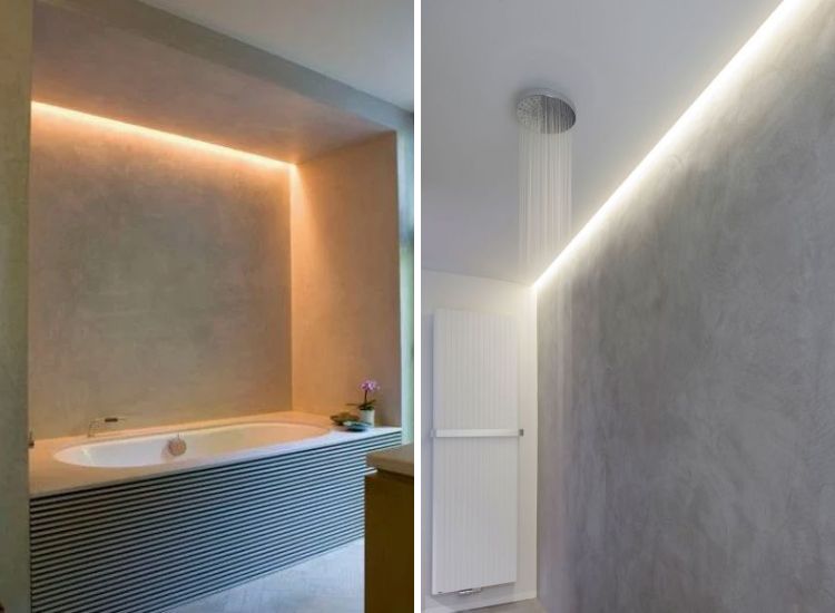 31. LED Strip Lighting in Bathroom