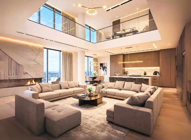 Penthouse design tailored to your lifestyle, with personalized layouts, custom features, and flexible spaces that cater to both work and relaxation needs.