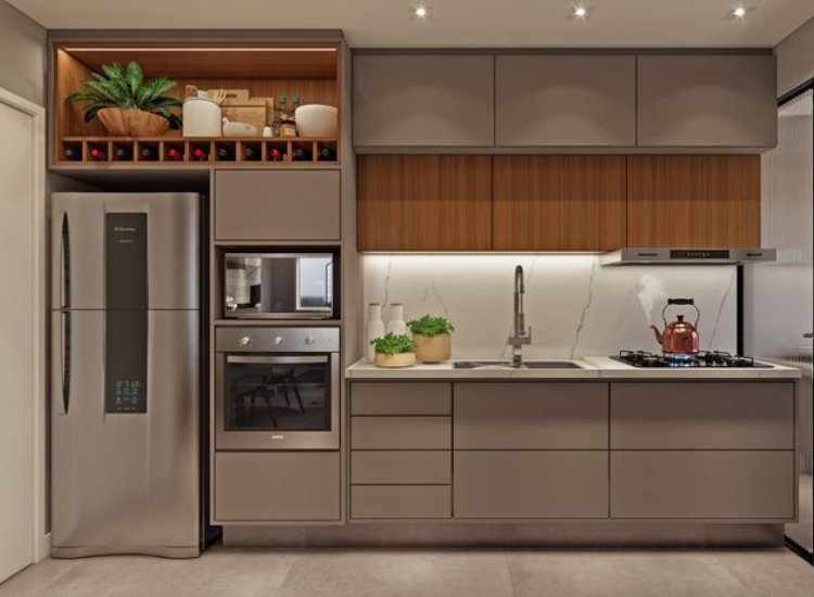 Choosing the right kitchen appliances for a one-wall kitchen design, focusing on compact, efficient options that maximize space and functionality.