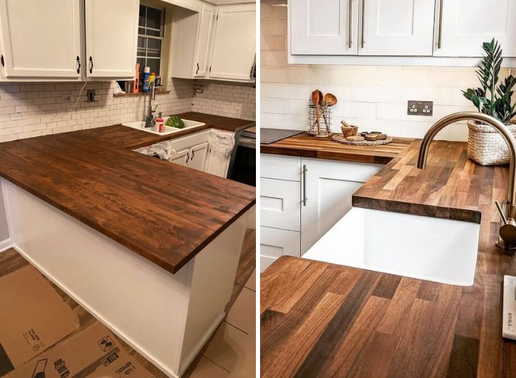 4. Wooden Countertop For Kitchen