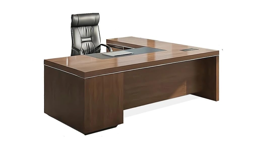 Lakdi The Furniture Co Director & Executive L-Shape Table for Office and Writing Desk