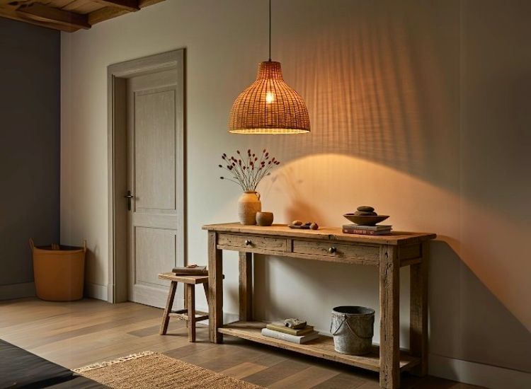 48. Cane Pendant Lamp for Home Entrance Design 1