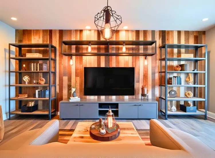 Living room decorating idea that’s as rugged as your coffee table, with steel accents and a vibe so chic, even the floor feels fashionable.