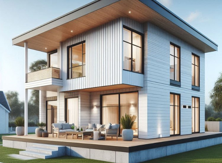 Charming clapboard siding on a house exterior, emphasizing clean lines and a timeless design that enhances the home’s character.