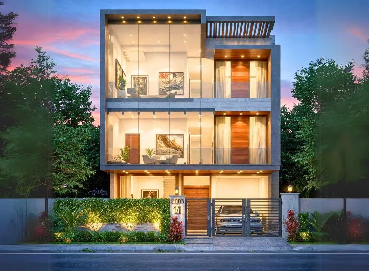 8. Modern Glass Facade Design