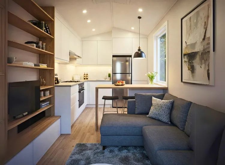 Explore modern 2BHK house plans with an open kitchen concept, offering a spacious, stylish, and functional layout for contemporary living.
