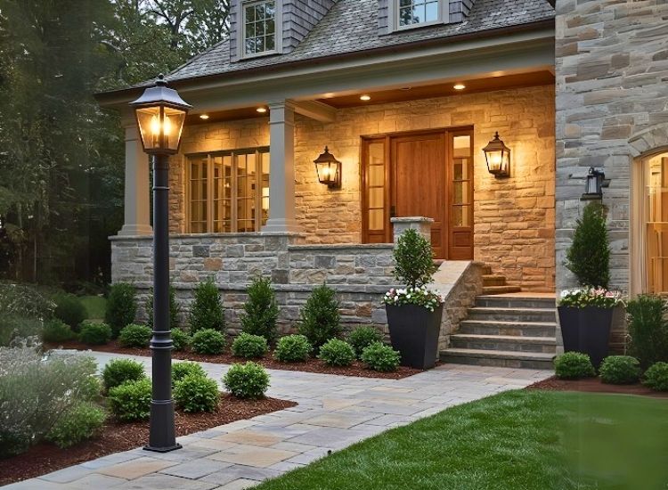 90. Lantern Posts for House Entrance Lighting