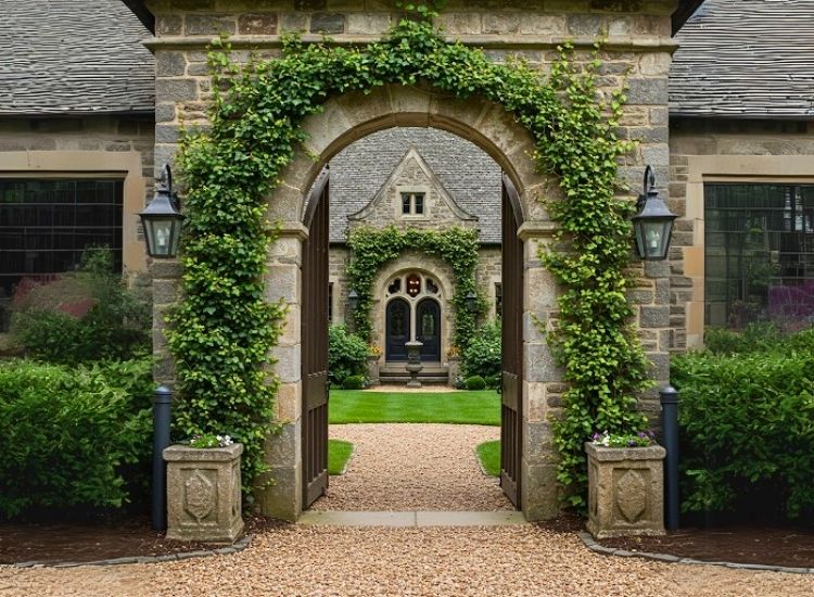 91. Arched Stone Gate with Creeper Plants