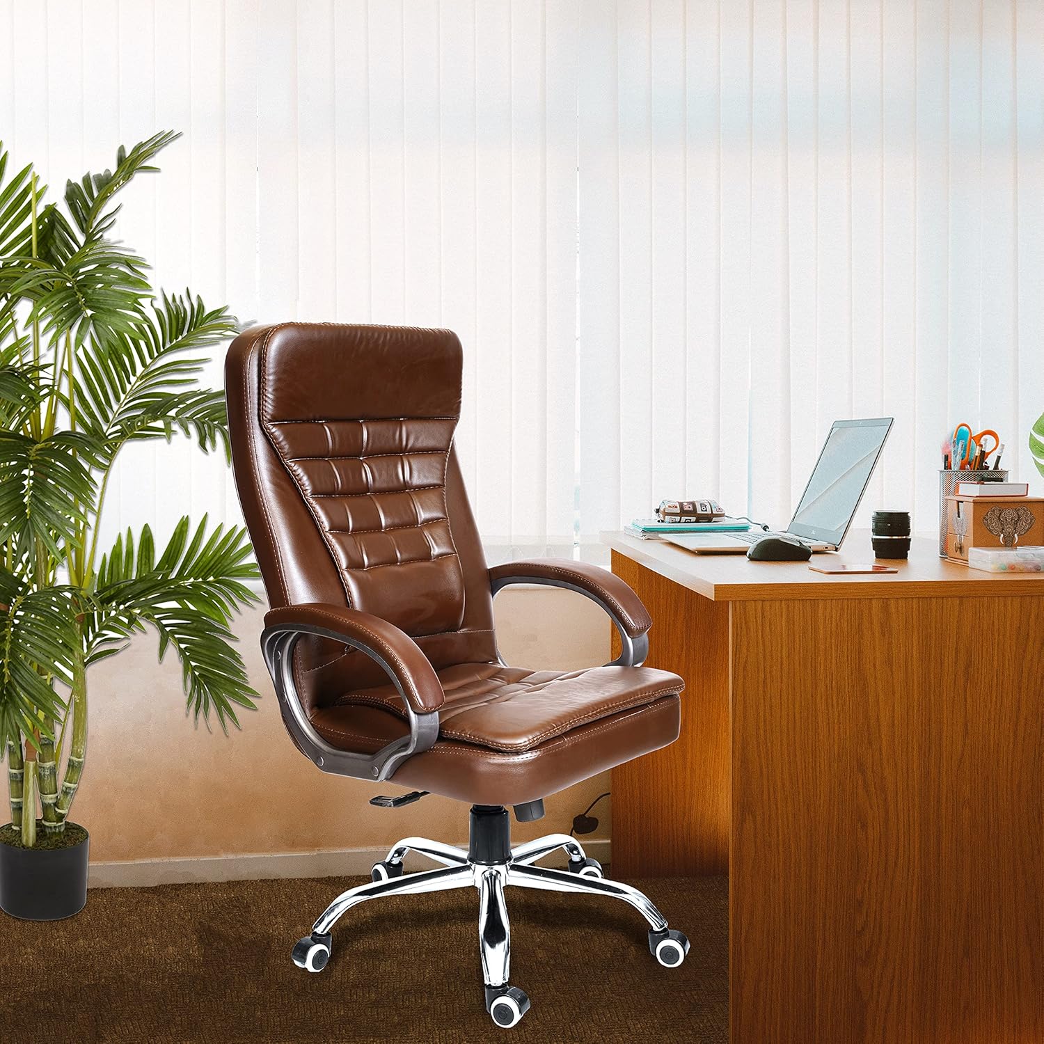 ROSE® Kelly | 3-Years Warranty Included | Leatherette Executive High Back Chair