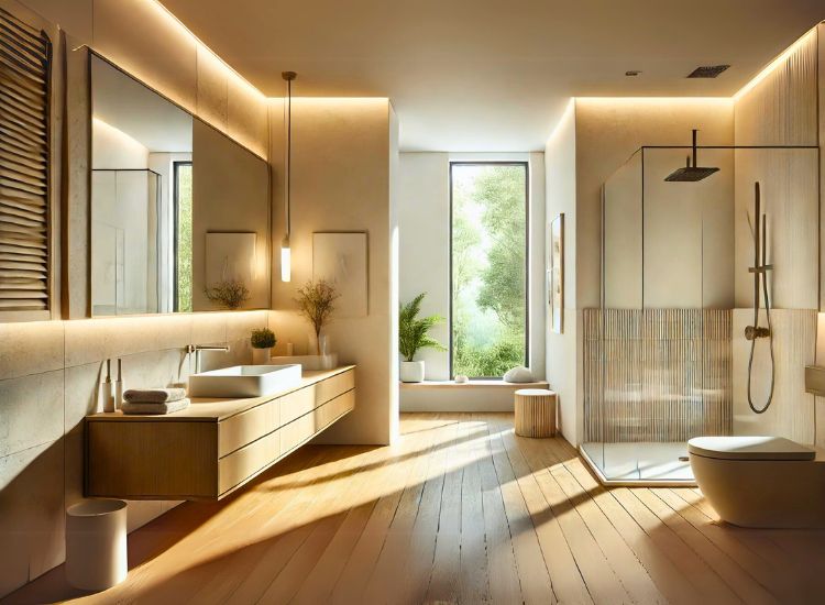 Bathroom Design With Minimalist Bathroom Lighting