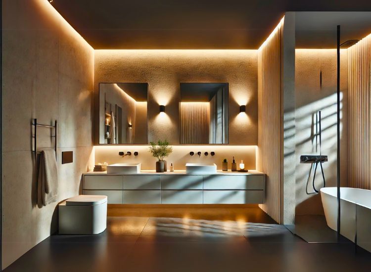 Bathroom Lighting Featuring with Wall Washer