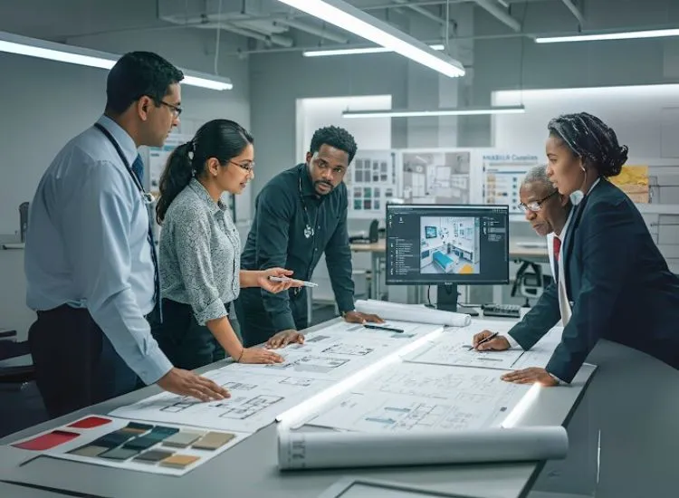 Effective collaboration in hospital and clinic interior design projects ensures patient-centered, functional spaces through teamwork and expert input.
