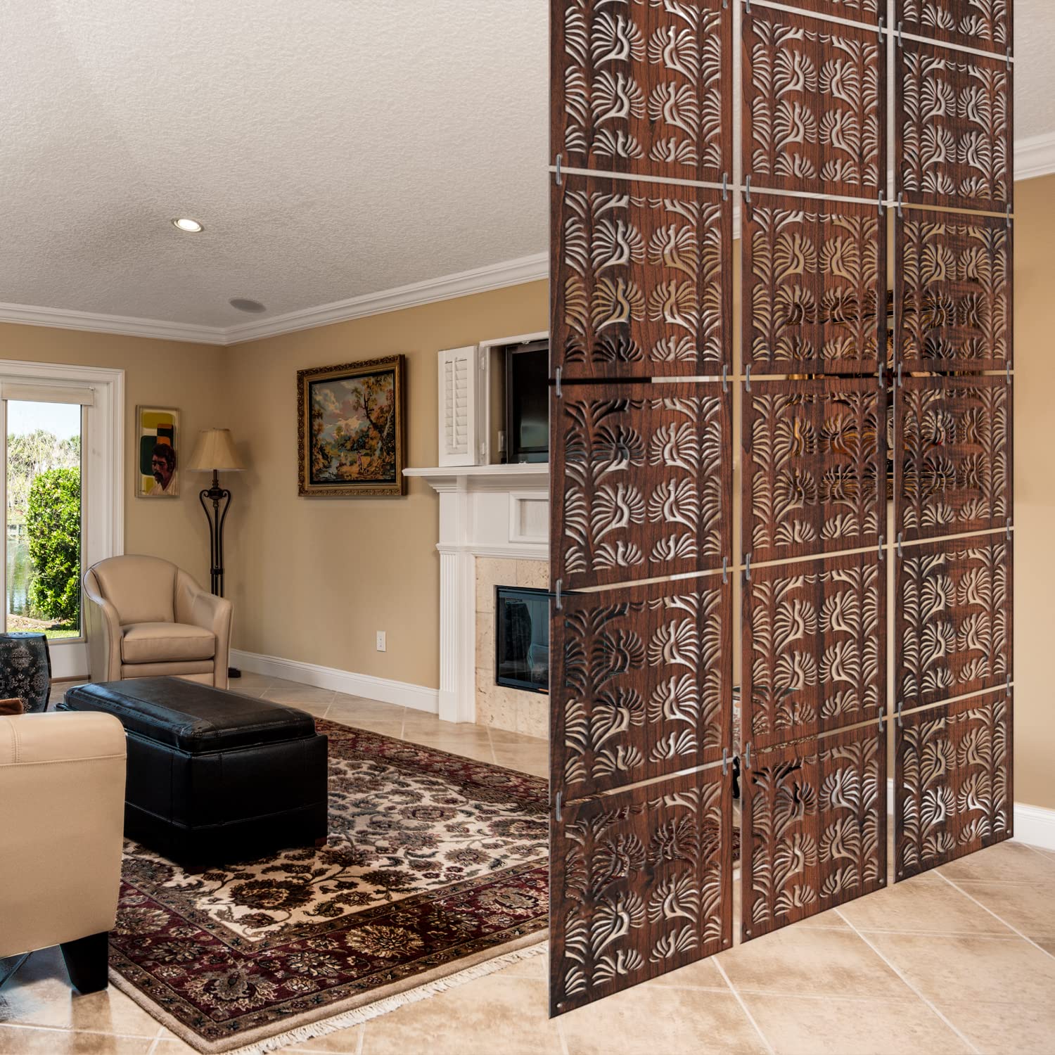 12Pcs Wooden Room Divider