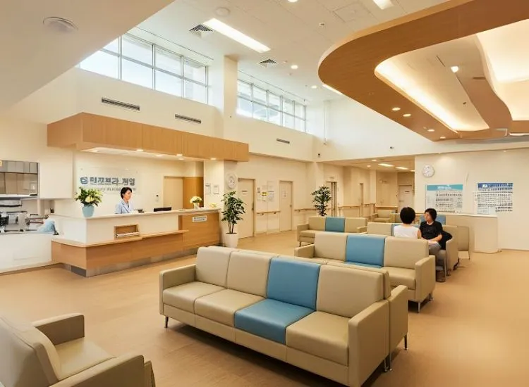 Thoughtfully planned hospital interior design featuring calming colors, natural light, and open layouts to promote healing and patient comfort.