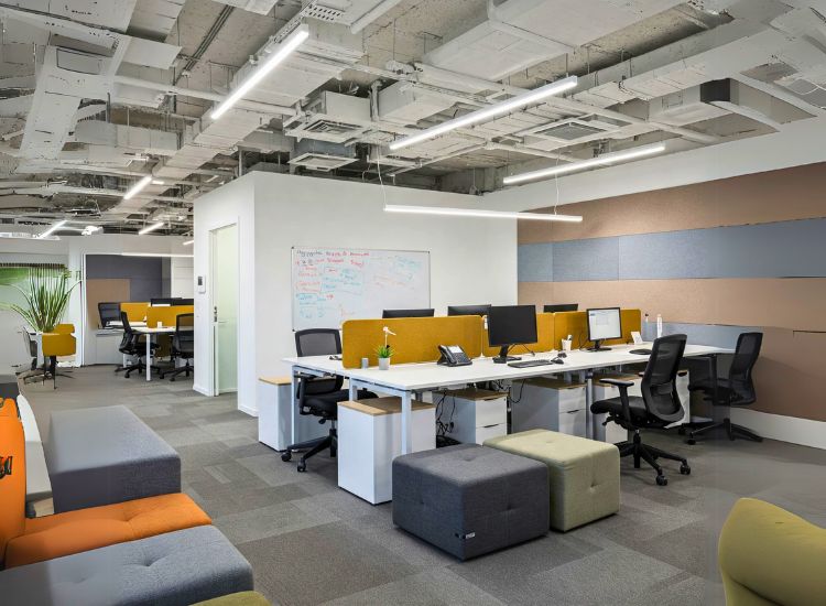 Office interior design shaped by employee insight, creating functional and personalized spaces that boost productivity and well-being in modern office environments.