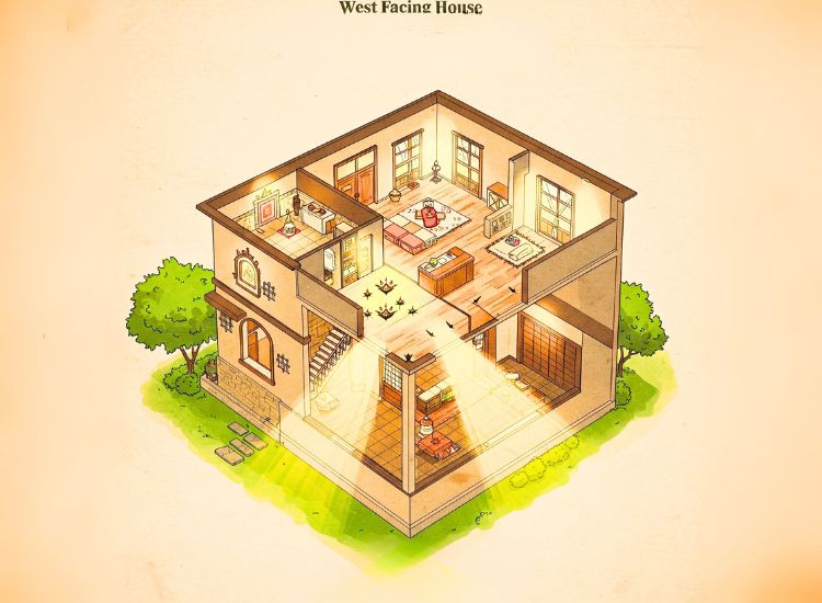 West facing house vastu tips and layout guide for home design according to vastu for west facing site principles