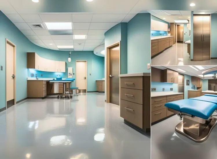 Hospital interior design focuses on materials that ensure safety, durability, and hygiene to create clean, long-lasting, and patient-friendly healthcare environments.