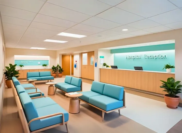 Clinic interior design highlights the reception area as the welcoming face, combining functionality and comfort to create a positive first impression.