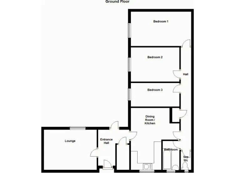 "40x40 ft corner plot single floor L-shaped 3BHK south facing house plan with vastu layout and modern front elevation design"
