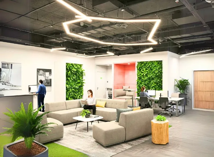 Stylish company interior designs showcasing the latest trends in corporate office spaces