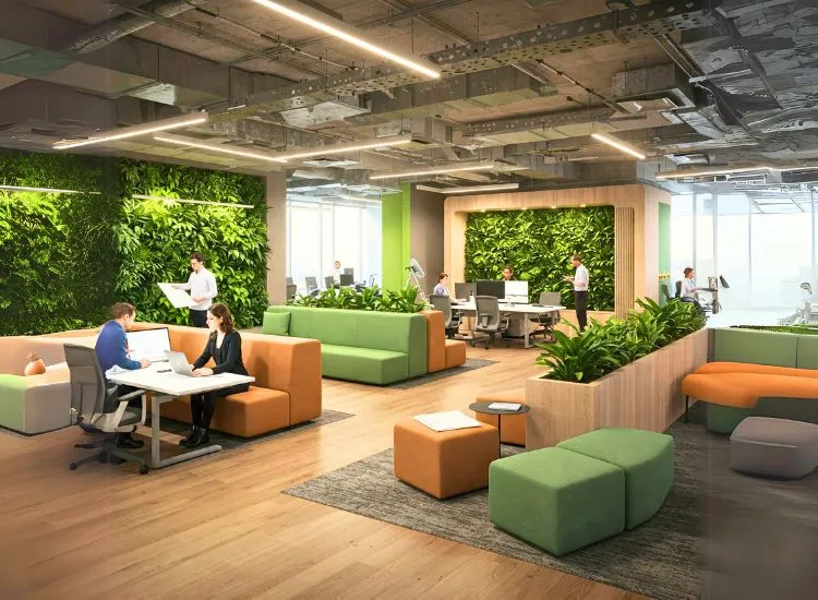 office interior design with in office interior design with greenary
